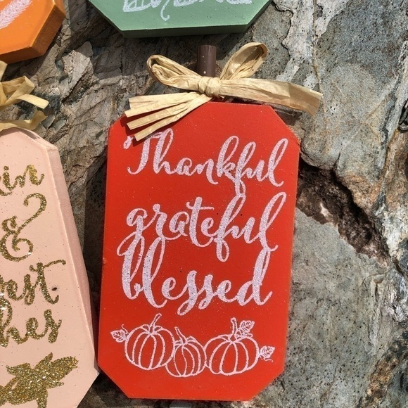 Fall Holidays Festive Signs Decor Set Of 4 - Picture 5 of 7